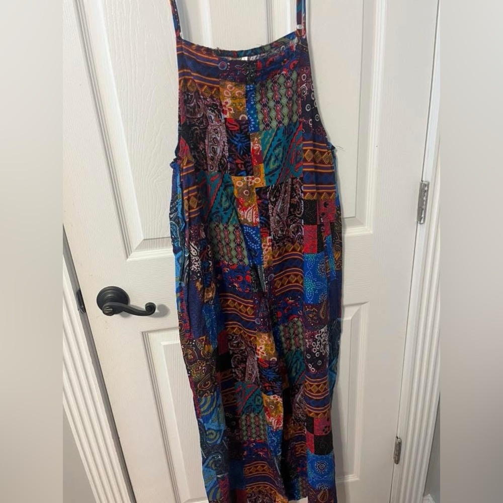 Bohemian Patchwork Jumpsuit - Multicolor